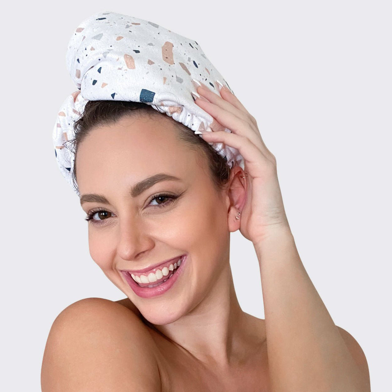 Asciugamano per capelli in microfibra - Terrazzo
