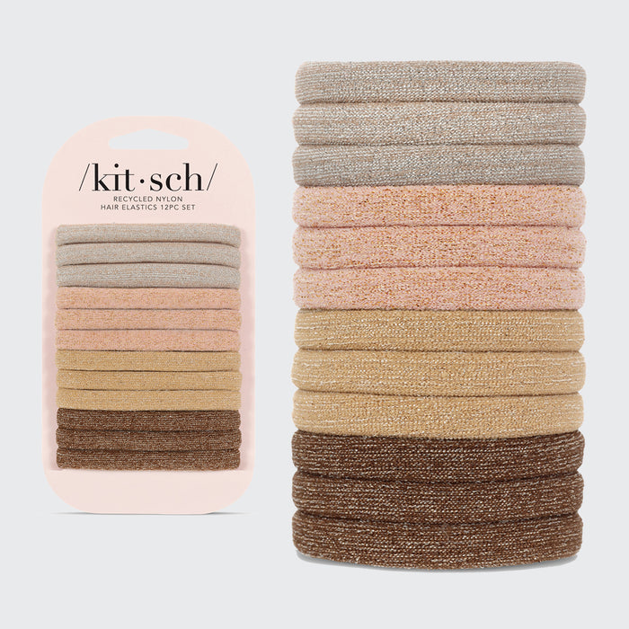 Neutral Glitter Elastics 12pc Set