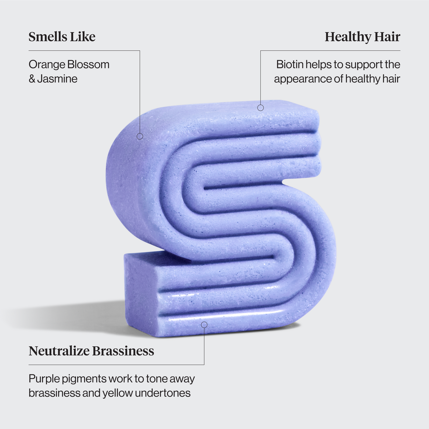 Lila Toning Shampoo Bar für farbbehandeltes und graues Haar