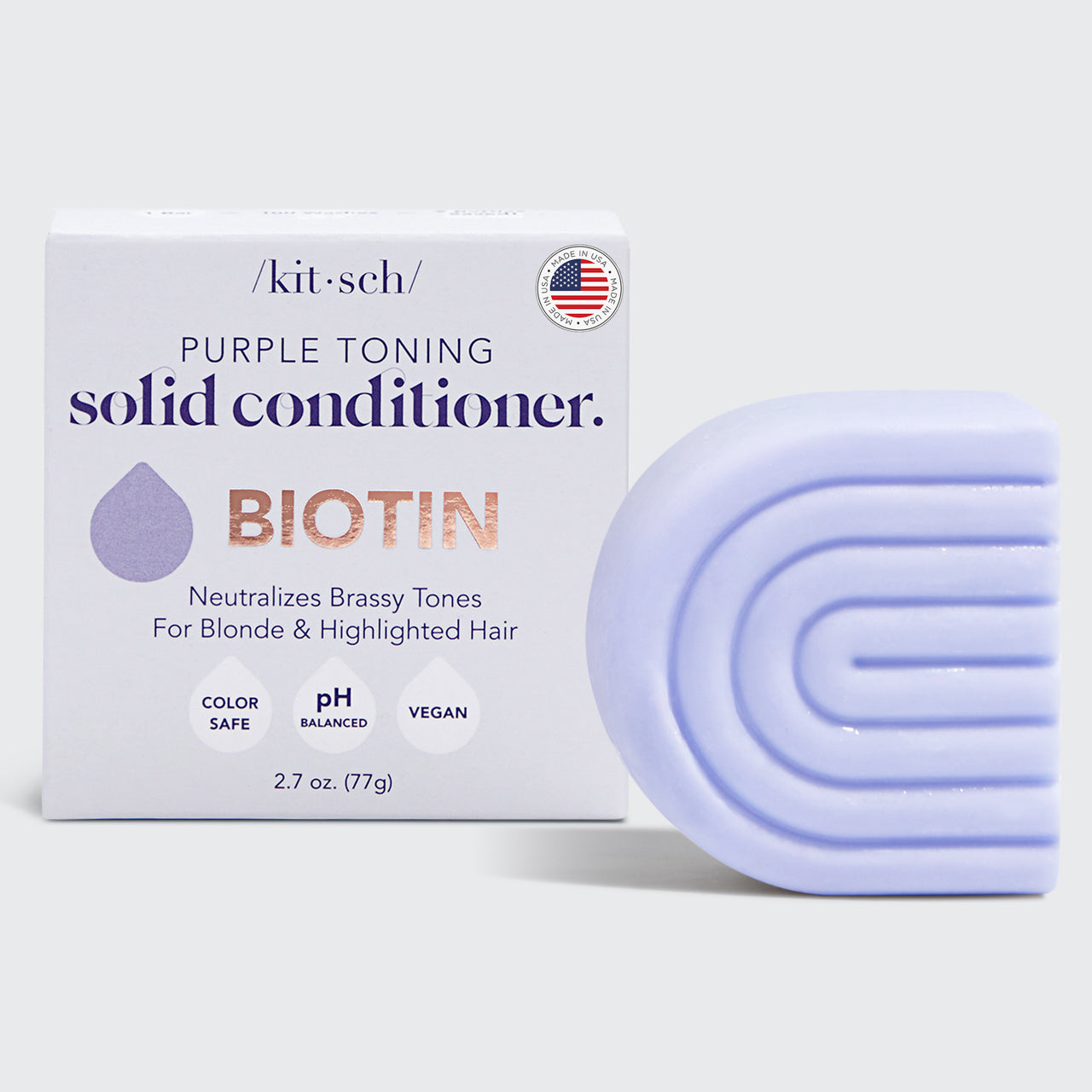 Purple Toning Conditioner Bar for Color-Treated & Grey Hair