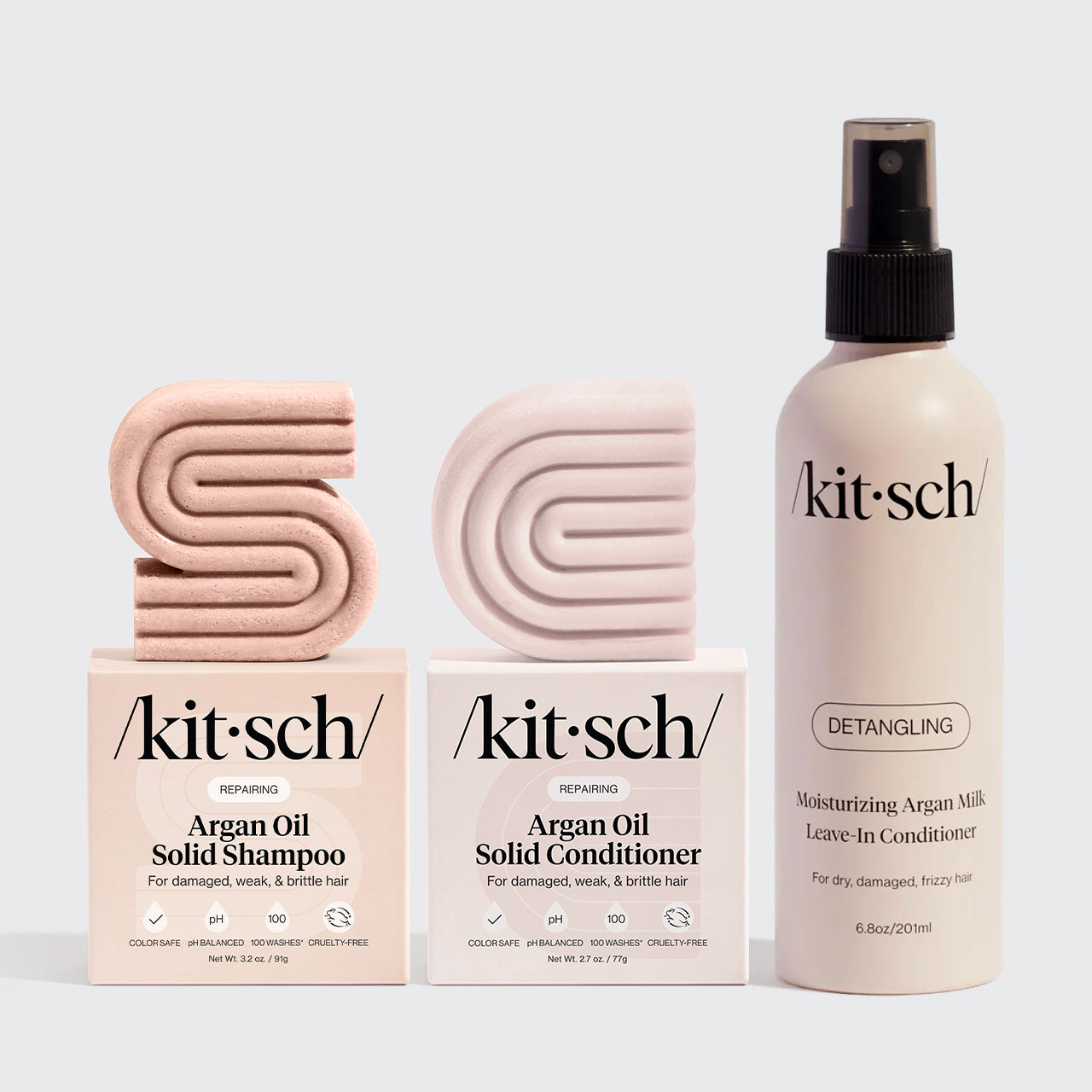 Ensemble shampoing et conditionneur réparateur à l'huile d'argan + conditionneur sans rinçage