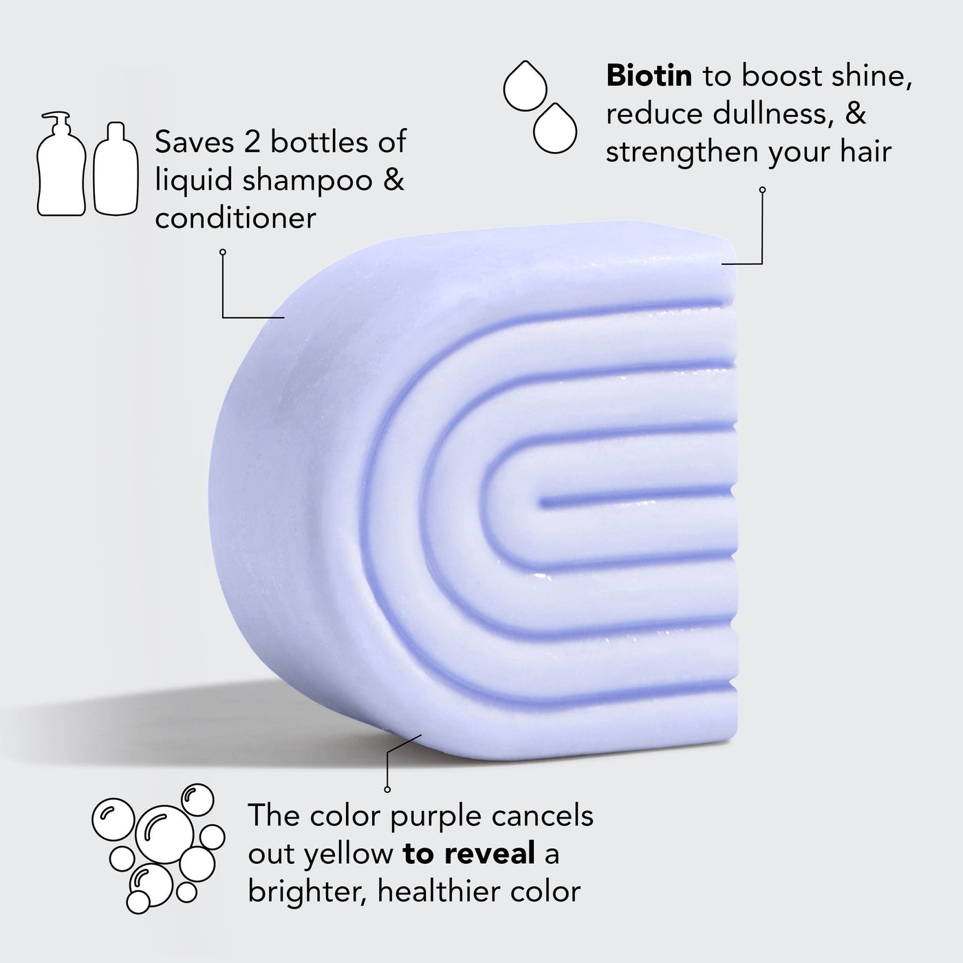 Purple Toning Conditioner Bar for Color-Treated & Grey Hair