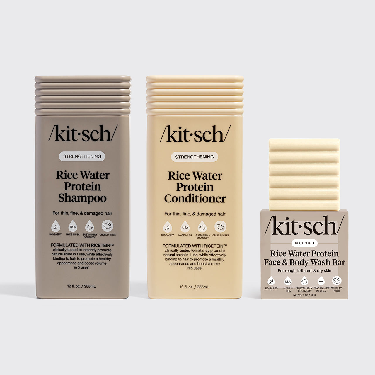 Hair Growth Rice Water Shampoo, Conditioner & Face & Body