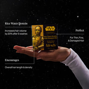 Star Wars™ & Kitsch Rice Water Protein Strengthening Solid Shampoo - C-3PO