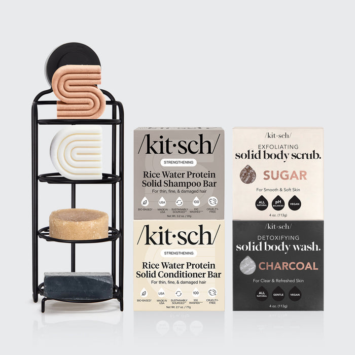 Crea il tuo shampoo e balsamo personalizzati con il portasapone da doccia autodrenante GRATUITO