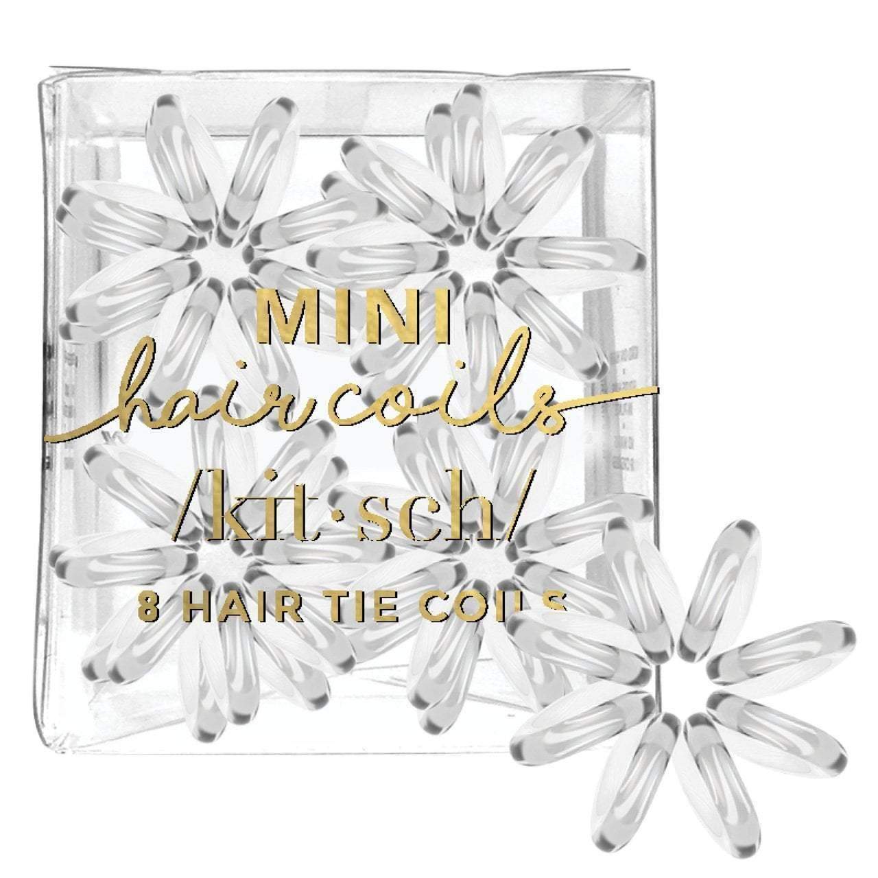 8 Pack Mini Hair Coils - Transparent Hair Accessories KITSCH 