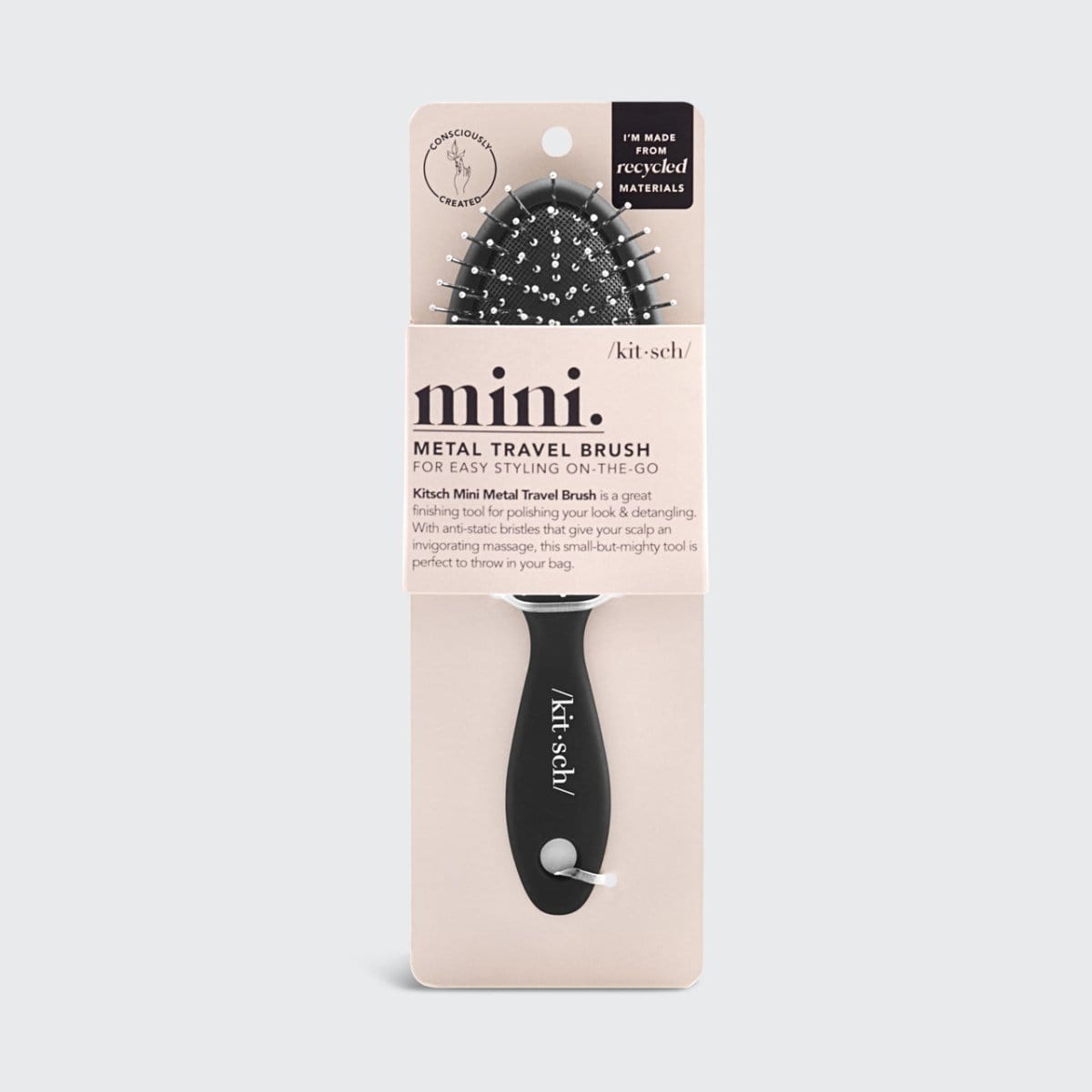 Travel Hair Brush in Recycled Plastic - KITSCH